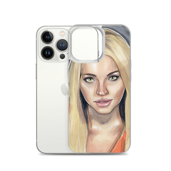 Lindsay Lohan Mugshot 3 iPhone Case