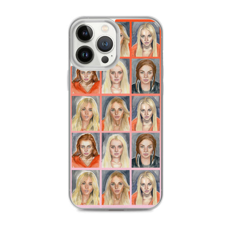 Lindsay Lohan Mugshot Collage iPhone Case