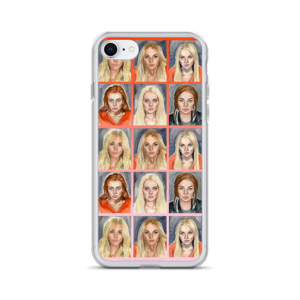 Lindsay Lohan Mugshot Collage iPhone Case