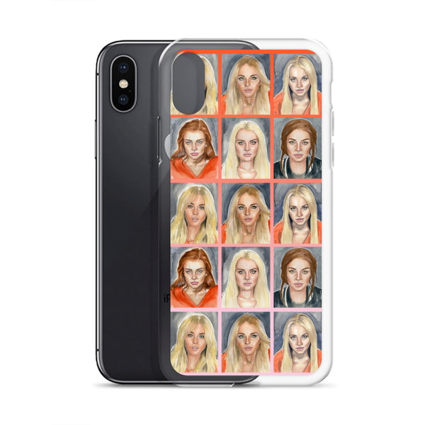 Lindsay Lohan Mugshot Collage iPhone Case